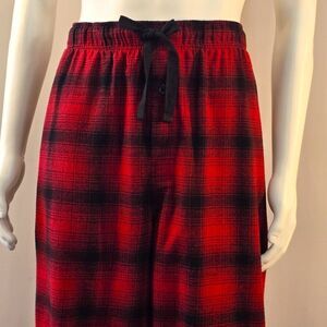 Mens Red Plaid Flannel Lounge Pajama Pants George Size 2XL